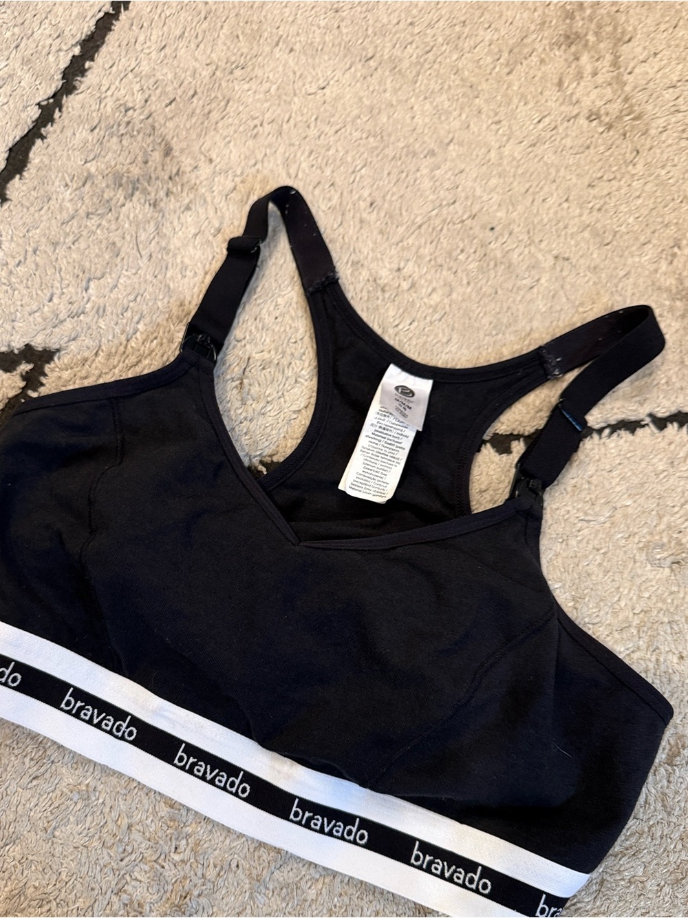 Bravado Black Nursing Bralette with Branded Elastic m